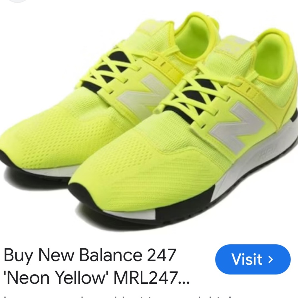 New Balance  247 Men Neon Yellow Lace-Up Sneakers